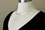 Cargar imagen en el visor de la galería, Sterling Silver 8mm Diamond Cut Cubetto Omega Choker Necklace Pendant Chain
