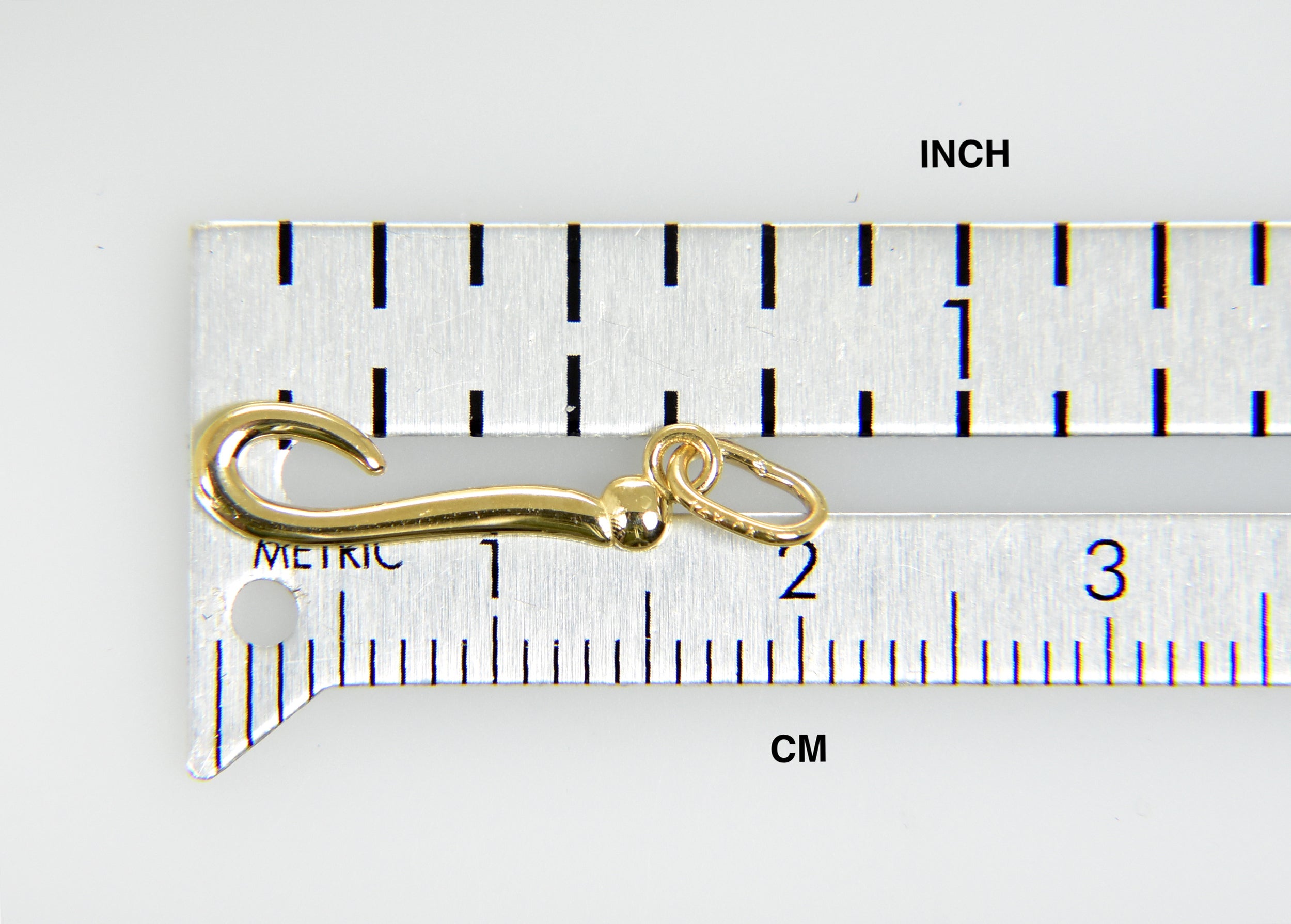 14K Yellow Gold Lowercase Initial Letter J Script Cursive Alphabet Pendant Charm