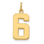 Afbeelding in Gallery-weergave laden, 14k Yellow Gold Number 1 One Pendant Charm
