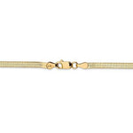 Kép betöltése a galériamegjelenítőbe: 14K Yellow Gold Silky Herringbone Bracelet Anklet Choker Necklace Pendant Chain 3mm
