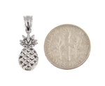 Load image into Gallery viewer, 14k White Gold Pineapple 3D Pendant Charm
