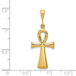 Φόρτωση εικόνας στο εργαλείο προβολής Συλλογής, 14K Yellow Gold Ankh Cross Reversible Pendant Charm
