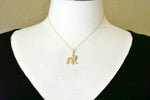 Load image into Gallery viewer, 14k Yellow Gold Bulldog Open Back Pendant Charm
