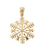 Carregar imagem no visualizador da galeria, 14k Yellow Gold Snowflake Pendant Charm - [cklinternational]
