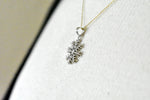 Load image into Gallery viewer, 14k White Gold Snowflake 3D Pendant Charm
