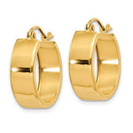 Charger l&#39;image dans la galerie, 14K Yellow Gold 16mm x 5.5mm Classic Round Hoop Earrings

