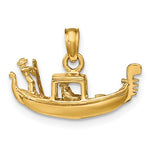 Carregar imagem no visualizador da galeria, 14k Yellow Gold Venice Gondola 3D Pendant Charm
