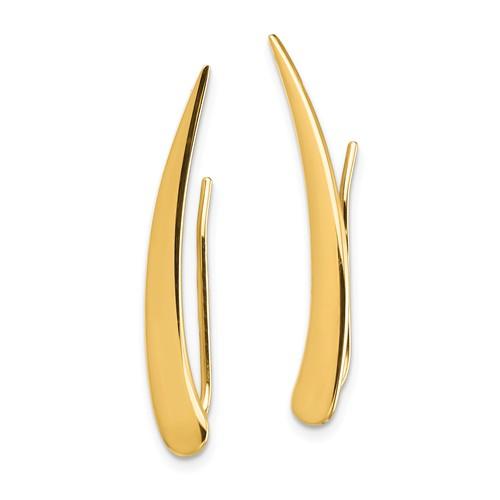 14k Yellow Gold Fancy Pointed Ear Climber Earrings – CKL INTERNATIONAL