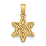Lataa kuva Galleria-katseluun, 14k Yellow Gold Snowflake Small Pendant Charm
