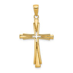 Afbeelding in Gallery-weergave laden, 14k Yellow Gold Cross Polished Pendant Charm
