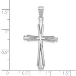 Afbeelding in Gallery-weergave laden, 14k White Gold Cross Polished Pendant Charm
