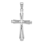 Load image into Gallery viewer, 14k White Gold Cross Polished Pendant Charm
