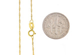 Загрузить изображение в средство просмотра галереи, 14K Yellow Gold 1mm Singapore Twisted Bracelet Anklet Choker Necklace Pendant Chain
