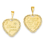 Load image into Gallery viewer, 14k Yellow Gold I Love You Heart Reversible Pendant Charm - [cklinternational]
