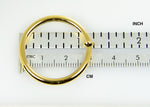 Φόρτωση εικόνας στο εργαλείο προβολής Συλλογής, 14K Yellow Gold 30mm x 3mm Non Pierced Round Hoop Earrings
