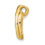 Indlæs billede til gallerivisning 14k Yellow Gold Initial Letter M Cursive Chain Slide Pendant Charm
