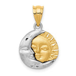 Afbeelding in Gallery-weergave laden, 14k Gold Two Tone Sun and Moon Pendant Charm
