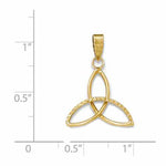 Afbeelding in Gallery-weergave laden, 14k Yellow Gold Celtic Knot 3D Pendant Charm
