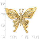 Загрузить изображение в средство просмотра галереи, 14k Yellow Gold Butterfly Chain Slide Pendant Charm
