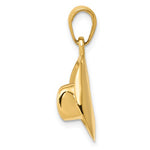 Load image into Gallery viewer, 14k Yellow Gold Cowboy Hat 3D Pendant Charm
