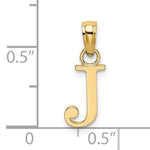 Φόρτωση εικόνας στο εργαλείο προβολής Συλλογής, 14K Yellow Gold Uppercase Initial Letter J Block Alphabet Pendant Charm
