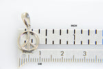 Charger l&#39;image dans la galerie, 14k White Gold Peace Sign Symbol Small 3D Pendant Charm

