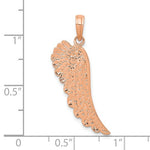 Load image into Gallery viewer, 14k Rose Gold Angel Wing Pendant Charm
