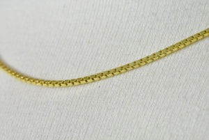 14K Yellow Gold 1.9mm Box Bracelet Anklet Necklace Choker Pendant Chain