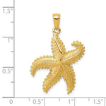 Load image into Gallery viewer, 14k Yellow Gold Starfish Ocean Life Pendant Charm
