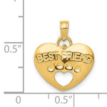 將圖片載入圖庫檢視器 14k Yellow Gold Best Friend Paw Print Dog Puppy Heart Pendant Charm
