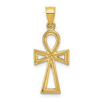 Afbeelding in Gallery-weergave laden, 14k Yellow Gold Ankh Cross Pendant Charm
