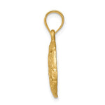 Load image into Gallery viewer, 14k Yellow Gold Sand Dollar Starfish Diamond Cut Pendant Charm
