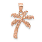Load image into Gallery viewer, 14k Rose Gold Palm Tree Pendant Charm
