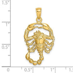 Φόρτωση εικόνας στο εργαλείο προβολής Συλλογής, 14k Yellow Gold Scorpio Zodiac Horoscope Large Pendant Charm
