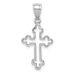 Load image into Gallery viewer, 14k White Gold Polished Cut Out Cross Pendant Charm
