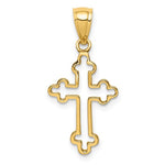 Загрузить изображение в средство просмотра галереи, 14k Yellow Gold Polished Cut Out Cross Pendant Charm
