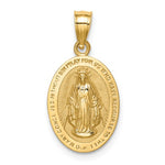 Load image into Gallery viewer, 14k Yellow Gold Blessed Virgin Mary Miraculous Medal Oval Pendant Charm
