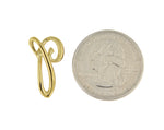 Lataa kuva Galleria-katseluun, 14k Yellow Gold Initial Letter P Cursive Chain Slide Pendant Charm
