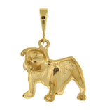 Load image into Gallery viewer, 14k Yellow Gold Bulldog Open Back Pendant Charm
