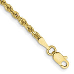 Cargar imagen en el visor de la galería, 10k Yellow Gold 2.25mm Diamond Cut Rope Bracelet Anklet Choker Necklace Pendant Chain
