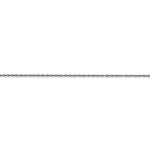 이미지를 갤러리 뷰어에 로드 , 14k White Gold 0.60mm Thin Cable Rope Necklace Pendant Chain
