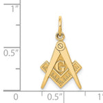 將圖片載入圖庫檢視器 14k Yellow Gold Masonic Pendant Charm
