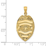 Load image into Gallery viewer, 14k Yellow Gold Police Badge Pendant Charm

