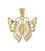 Afbeelding in Gallery-weergave laden, 14k Yellow Gold Butterfly Pendant Charm
