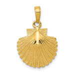 Load image into Gallery viewer, 14k Yellow Gold Seashell Clamshell Shell Pendant Charm
