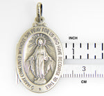 画像をギャラリービューアに読み込む, Sterling Silver Blessed Virgin Mary Miraculous Medal Pendant Charm
