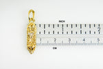 Load image into Gallery viewer, 14k Gold Two Tone Mezuzah with Shin 3D Pendant Charm
