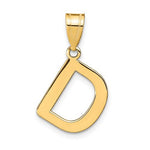 Afbeelding in Gallery-weergave laden, 14K Yellow Gold Uppercase Initial Letter D Block Alphabet Pendant Charm
