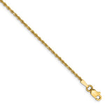 將圖片載入圖庫檢視器 14k Yellow Gold 1.50mm Diamond Cut Rope Bracelet Anklet Choker Necklace Pendant Chain
