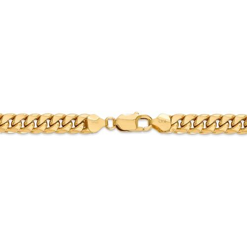 14k Yellow Gold 7.3mm Miami Cuban Link Bracelet Anklet Choker Necklace Pendant Chain